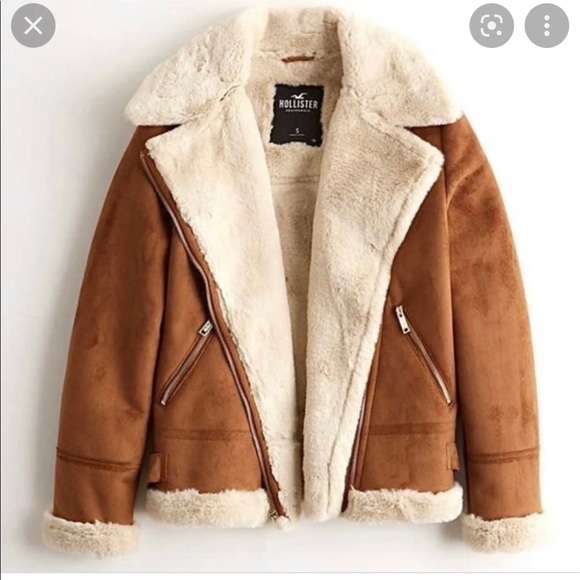 Hollister Jackets & Blazers - Brand new suede fur hollister jacket